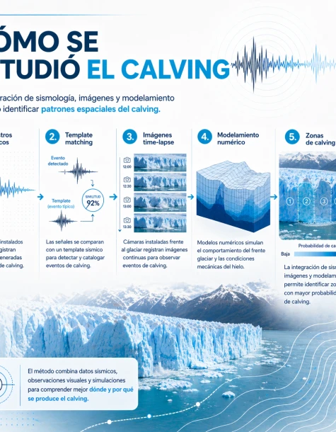 Sismología y glaciología se unen para estudiar la pérdida de masa del Glaciar Perito Moreno
